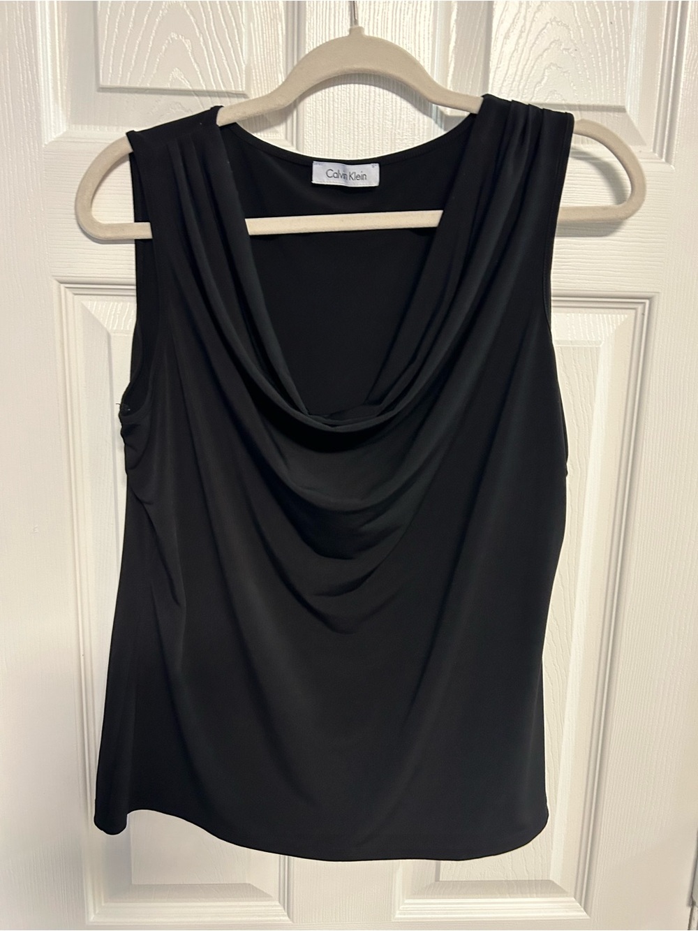 Calvin Klein Black Sleeveless Cowl Neck Camisole